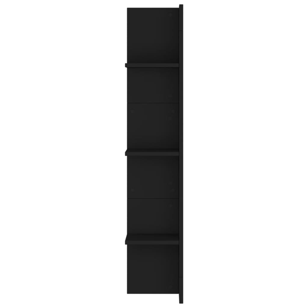 TV sideboard, black, 152x22x113 cm, processed wood