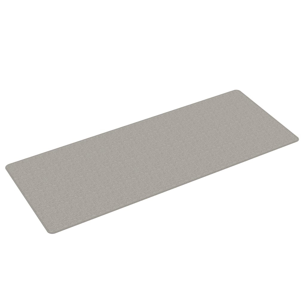 Cross carpet sisal look, taupe grey, 80x200 cm