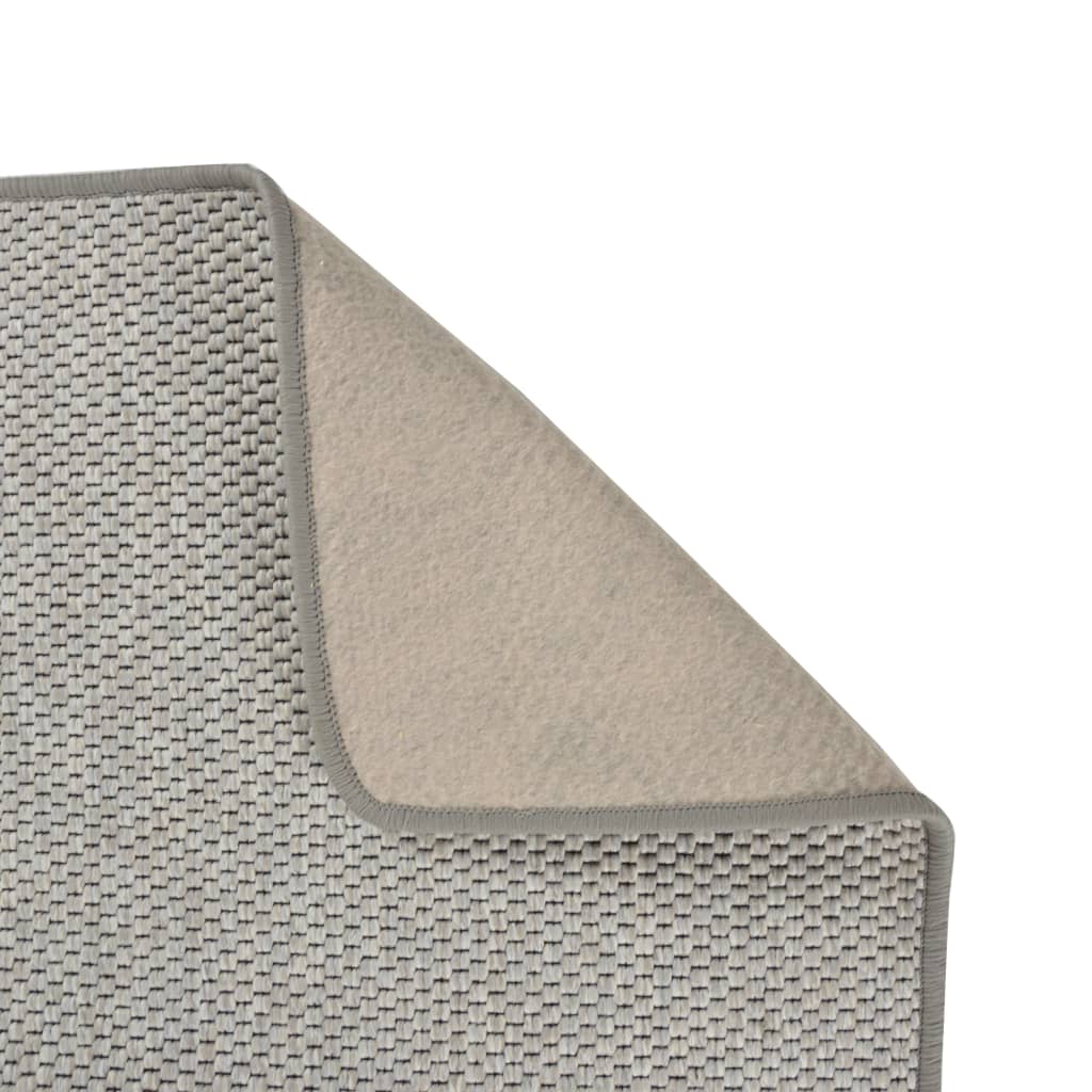 Cross carpet sisal look, taupe grey, 80x200 cm