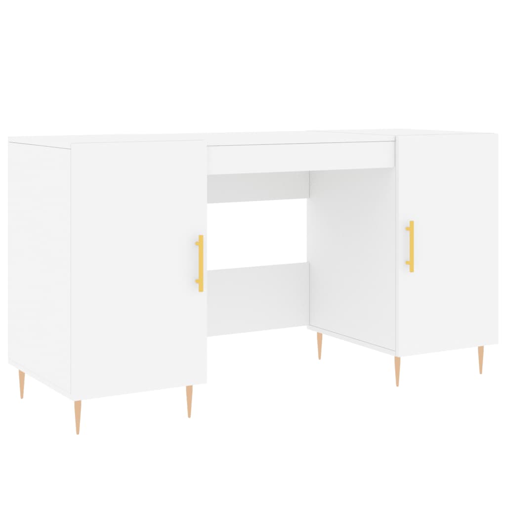 Desk, white, 140x50x75 cm, composite wood