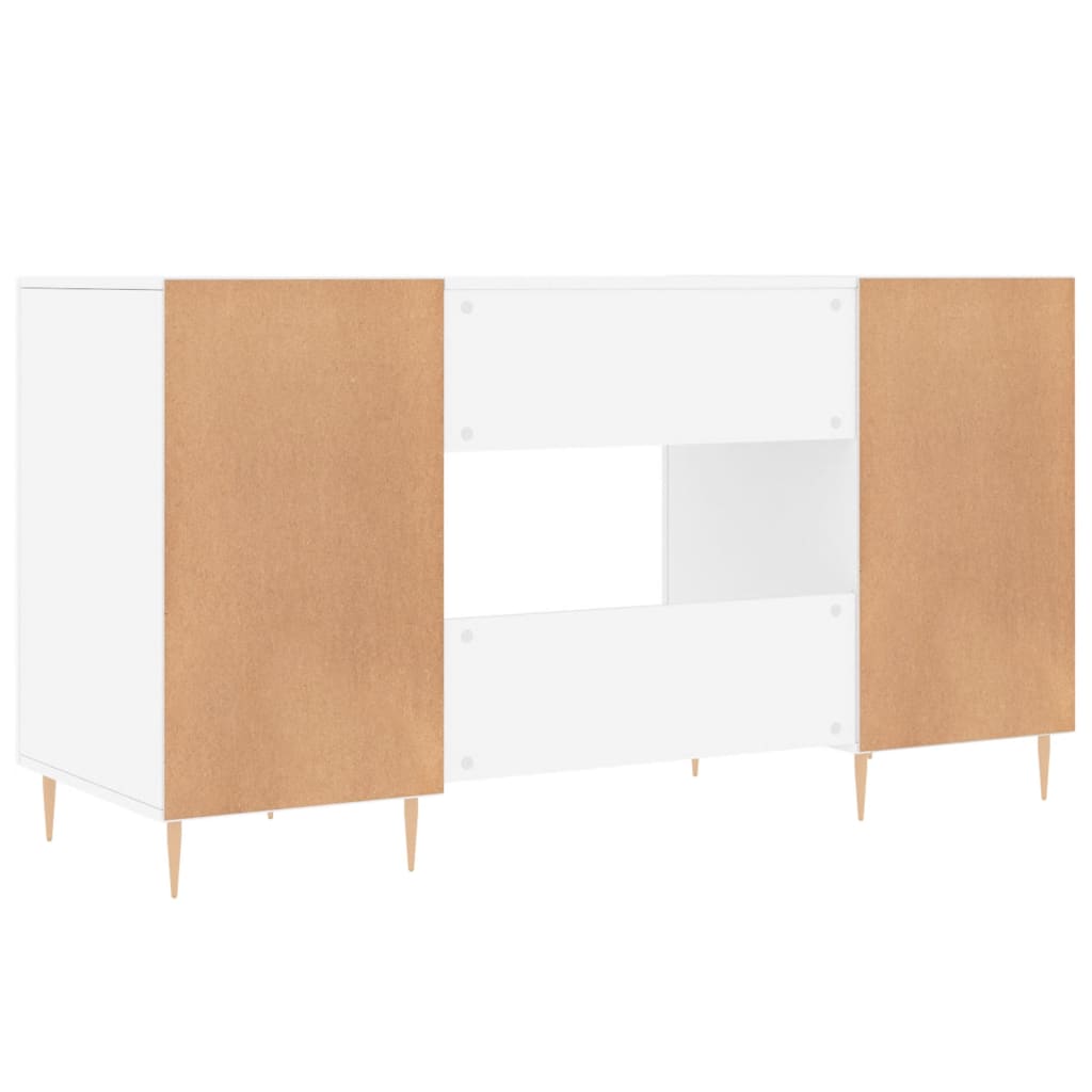 Desk, white, 140x50x75 cm, composite wood
