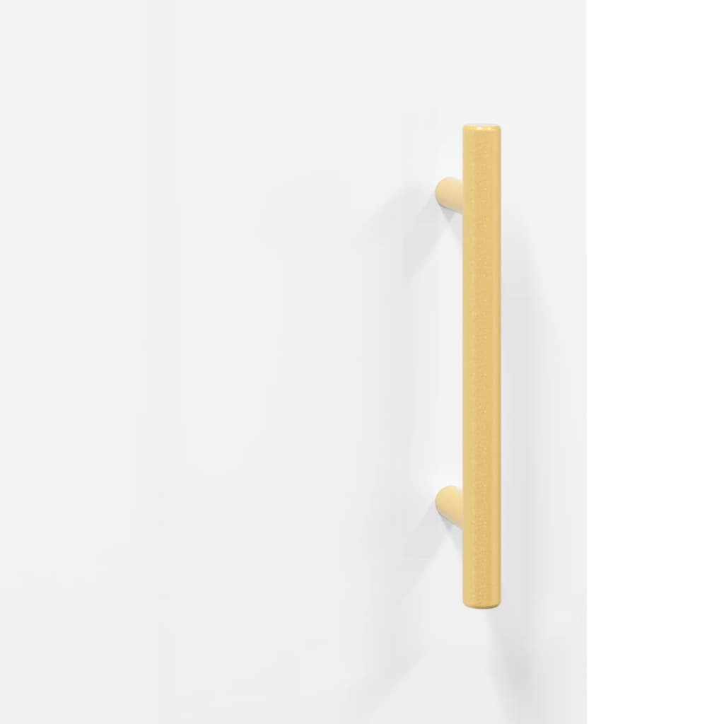 Desk, glossy white, 140x50x75 cm, composite wood