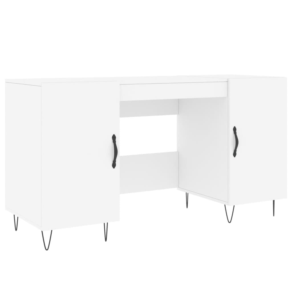 Desk, white, 140x50x75 cm, composite wood
