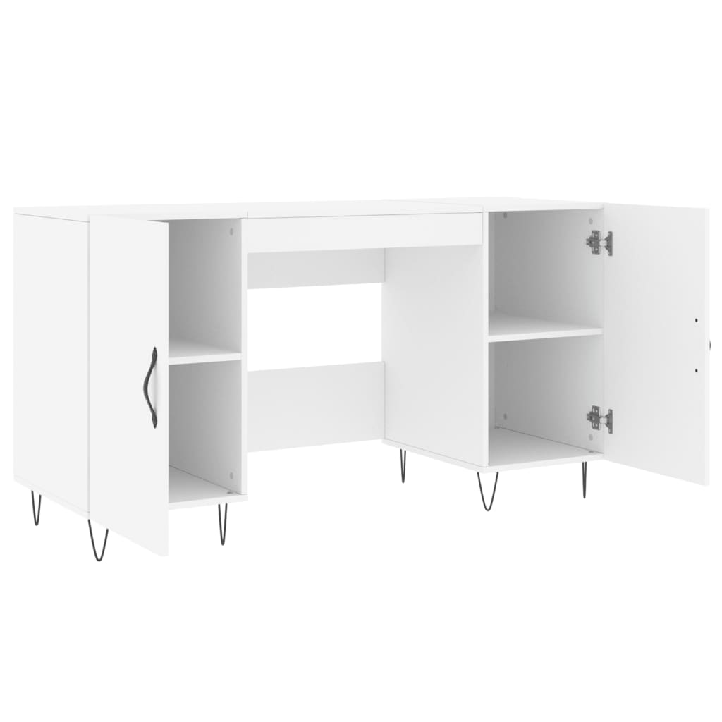 Desk, white, 140x50x75 cm, composite wood