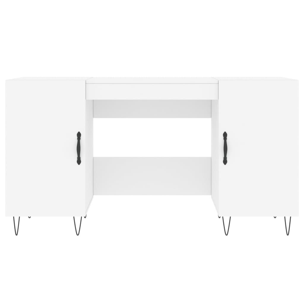 Desk, white, 140x50x75 cm, composite wood