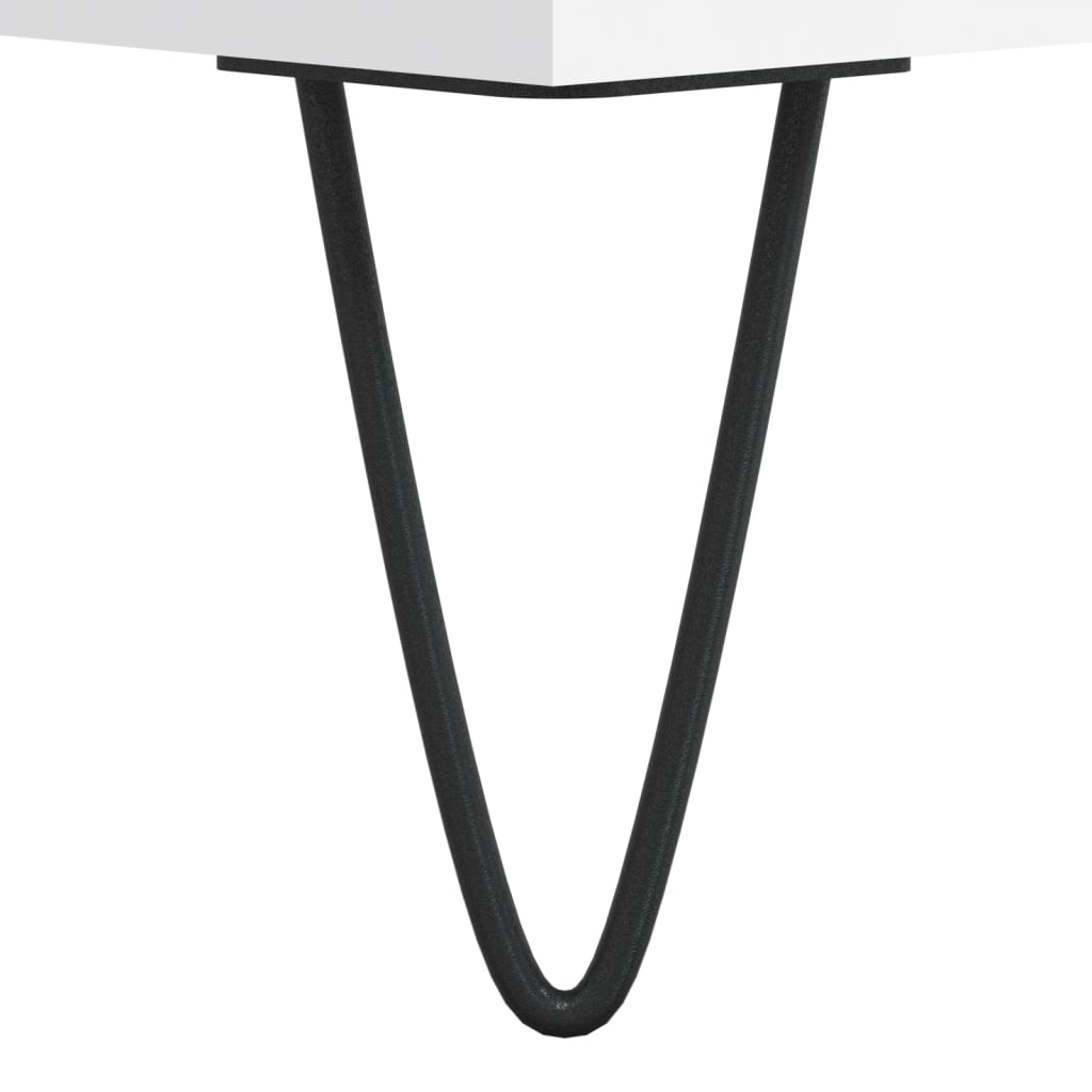Desk, white, 140x50x75 cm, composite wood