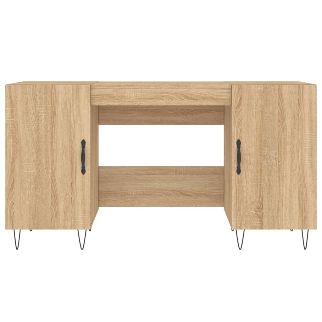 Desk, sonoma oak, 140x50x75 cm, composite wood