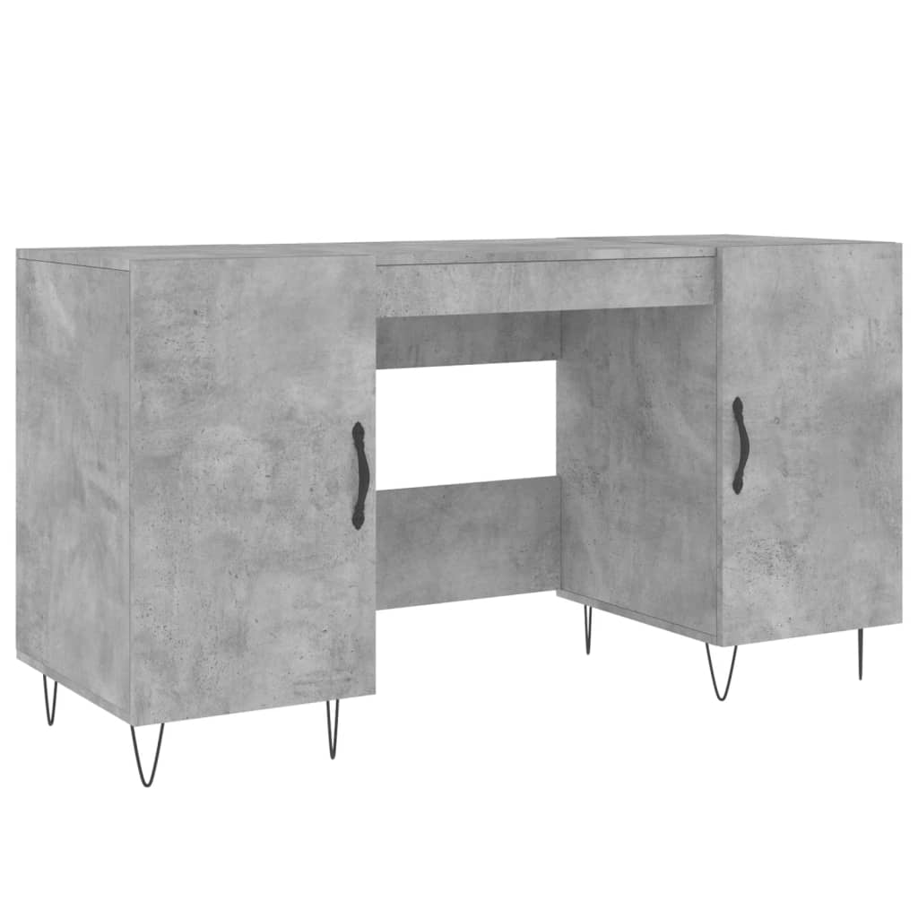 Desk, concrete gray, 140x50x75 cm, composite wood