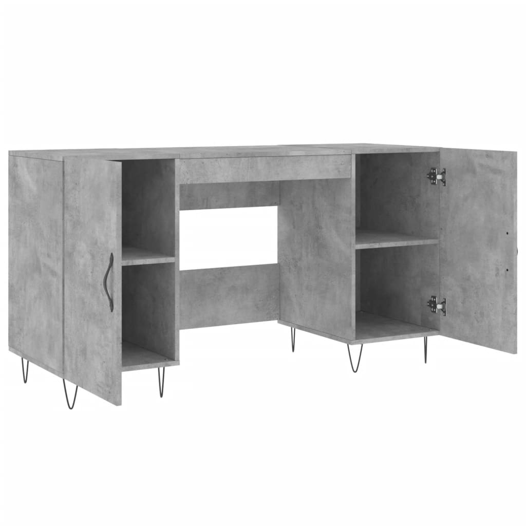 Desk, concrete gray, 140x50x75 cm, composite wood