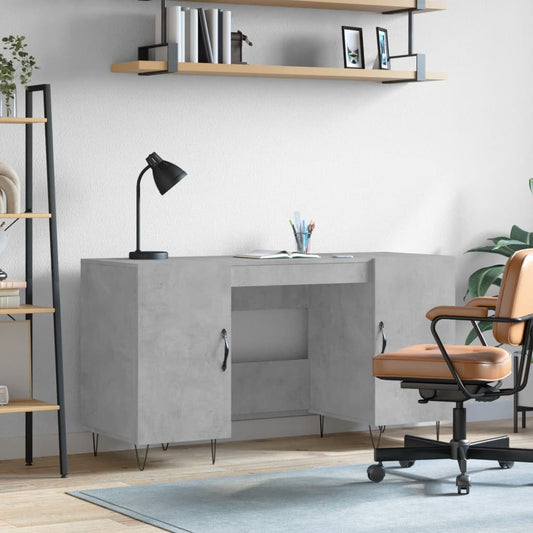 Desk, concrete gray, 140x50x75 cm, composite wood