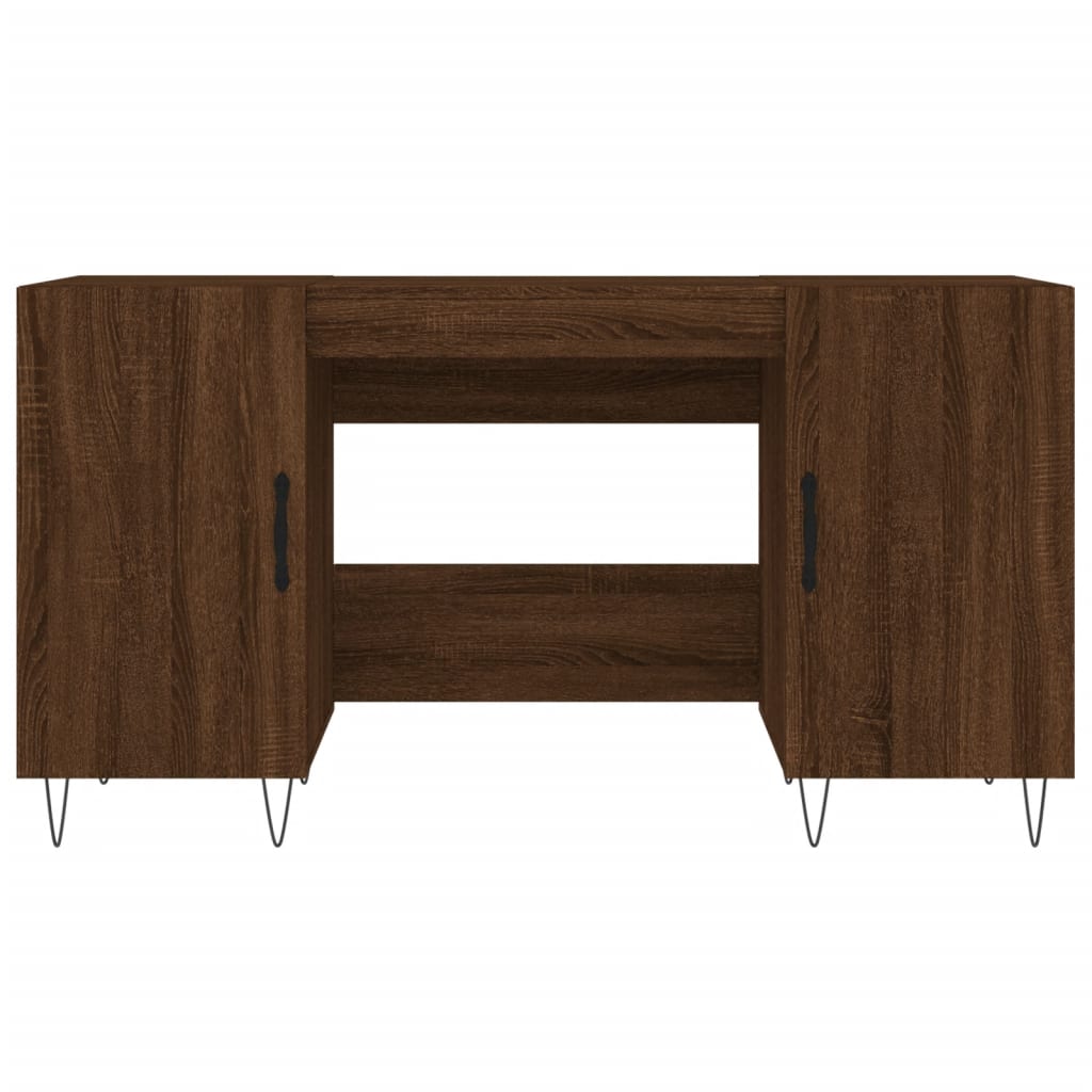 Desk, brown oak, 140x50x75 cm, composite wood