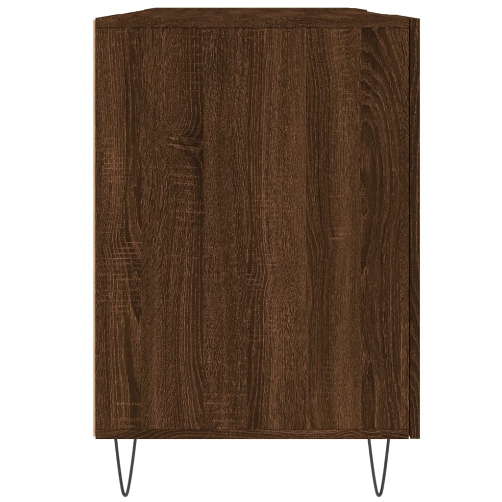 Desk, brown oak, 140x50x75 cm, composite wood