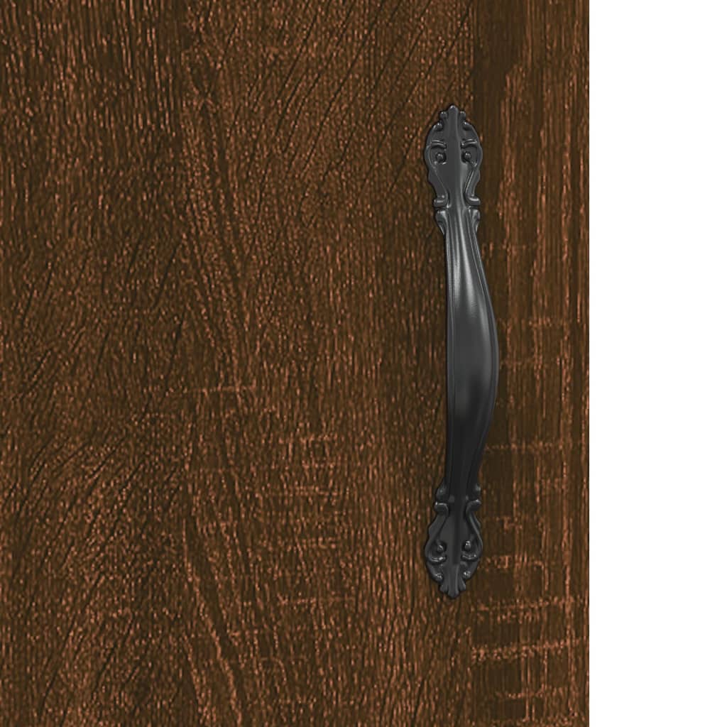 Desk, brown oak, 140x50x75 cm, composite wood