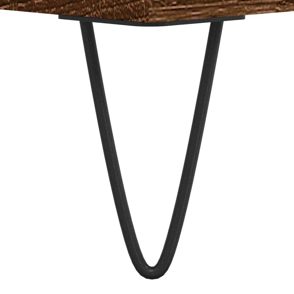 Desk, brown oak, 140x50x75 cm, composite wood