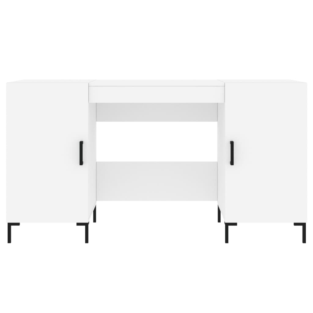 Desk, white, 140x50x75 cm, composite wood