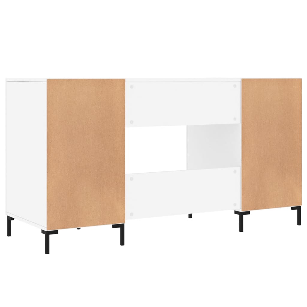 Desk, white, 140x50x75 cm, composite wood