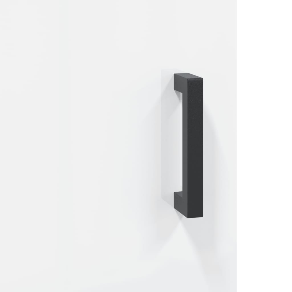 Desk, glossy white, 140x50x75 cm, composite wood
