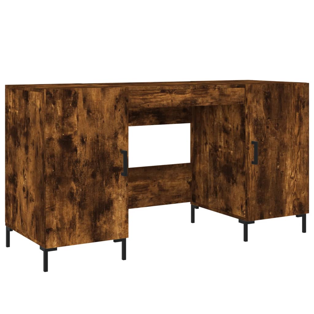 Desk, smoked oak, 140x50x75 cm, composite wood