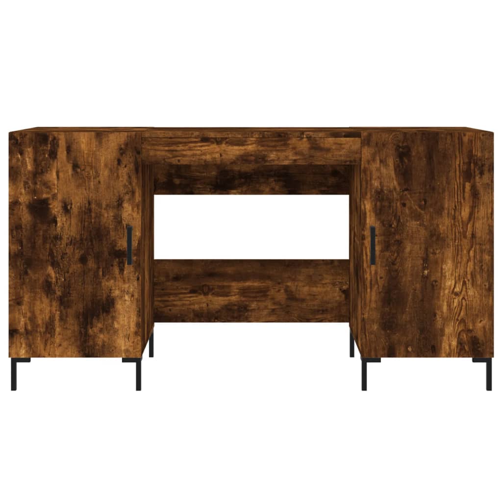Desk, smoked oak, 140x50x75 cm, composite wood