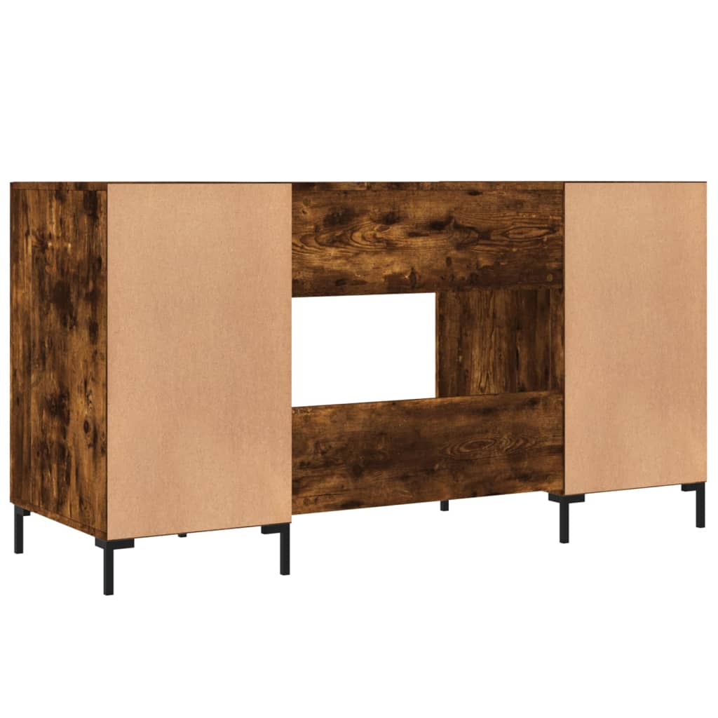 Desk, smoked oak, 140x50x75 cm, composite wood