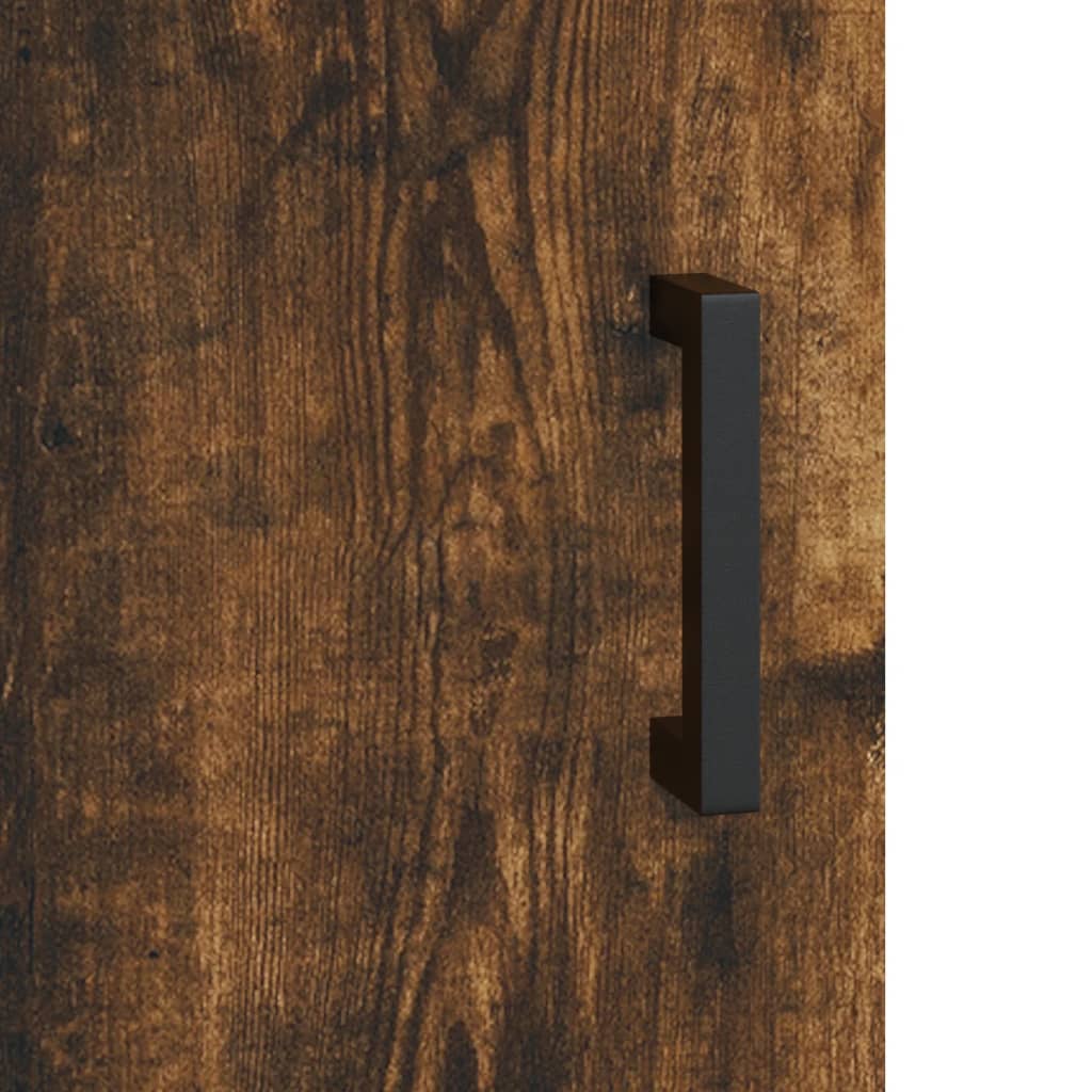 Desk, smoked oak, 140x50x75 cm, composite wood