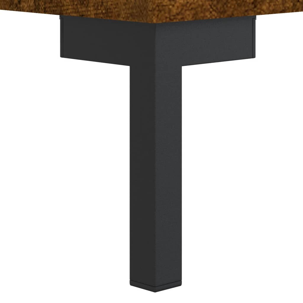 Desk, smoked oak, 140x50x75 cm, composite wood