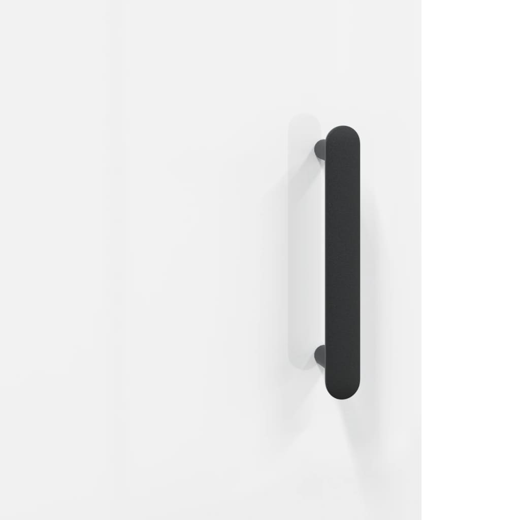 Desk, glossy white, 140x50x75 cm, composite wood