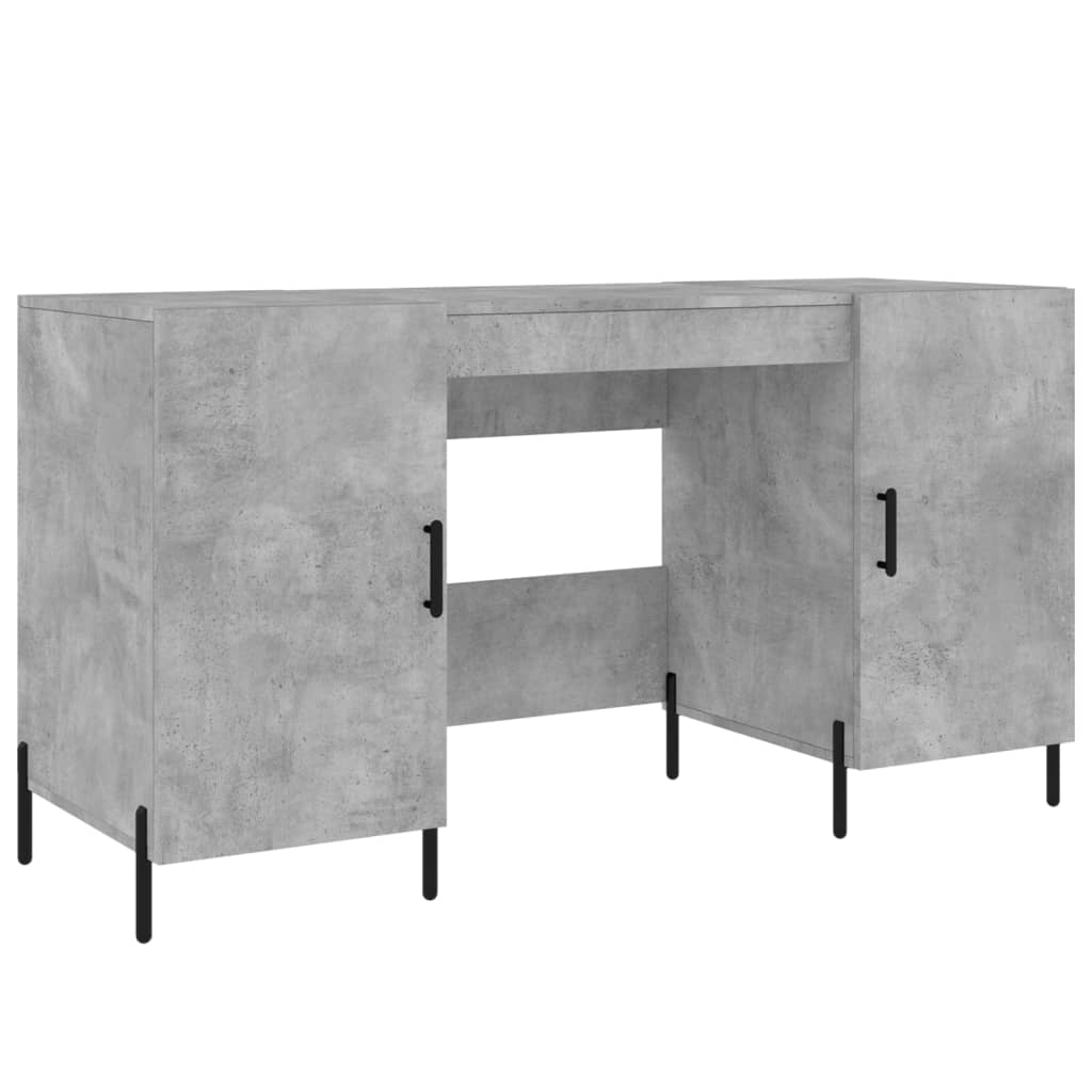 Desk, concrete gray, 140x50x75 cm, composite wood
