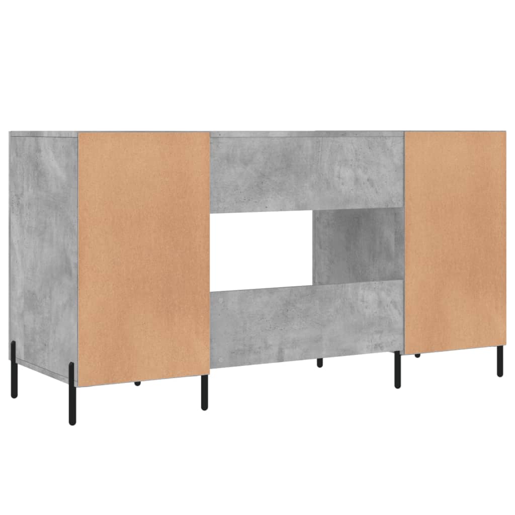 Desk, concrete gray, 140x50x75 cm, composite wood