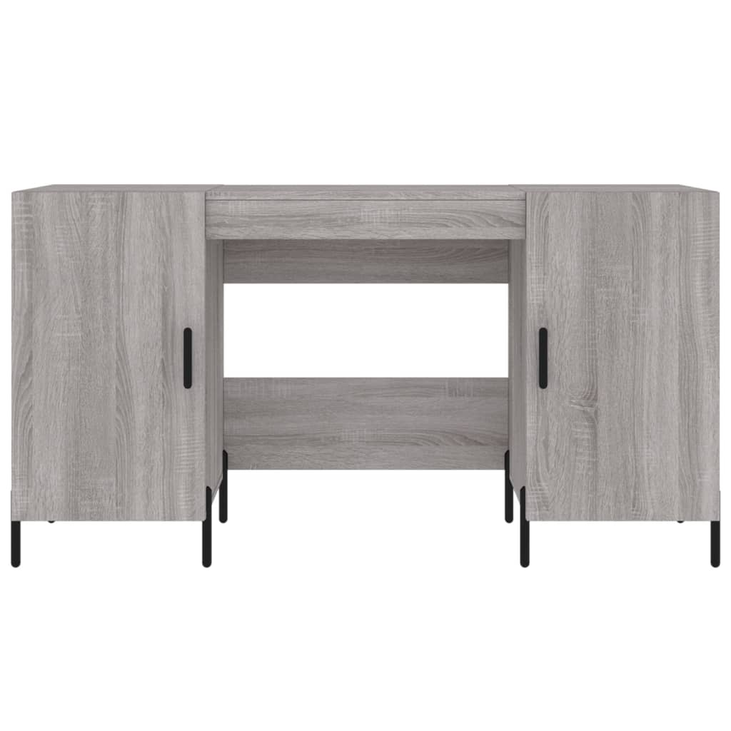 Desk, sonoma grey, 140x50x75 cm, composite wood