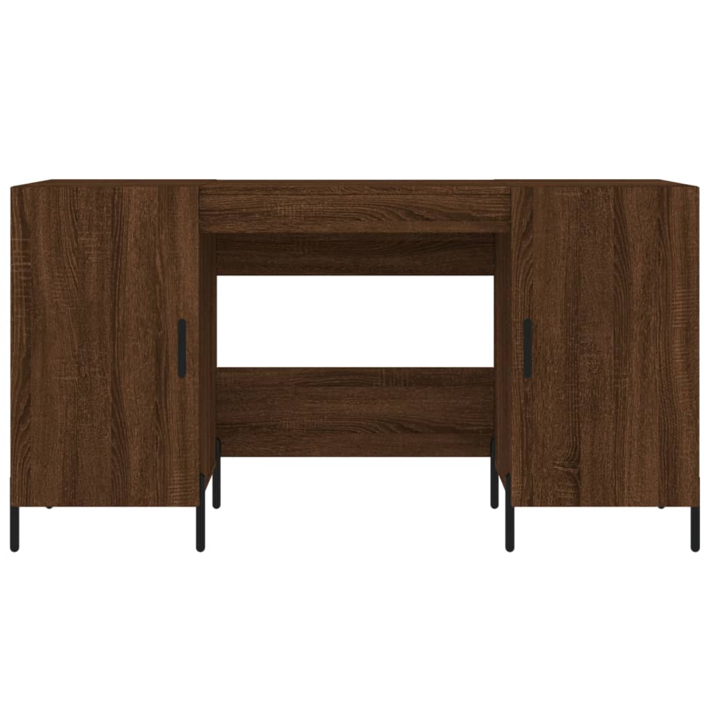 Desk, brown oak, 140x50x75 cm, composite wood