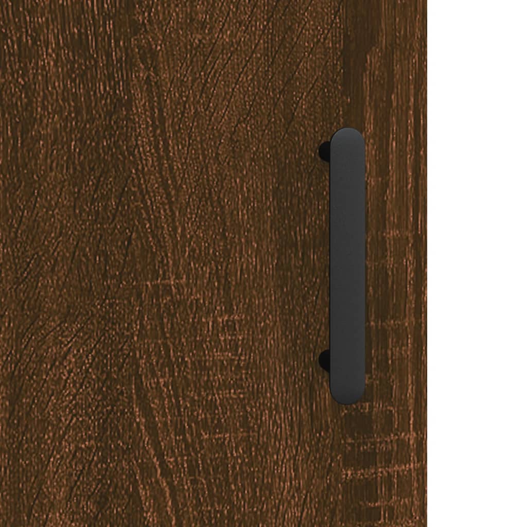 Desk, brown oak, 140x50x75 cm, composite wood