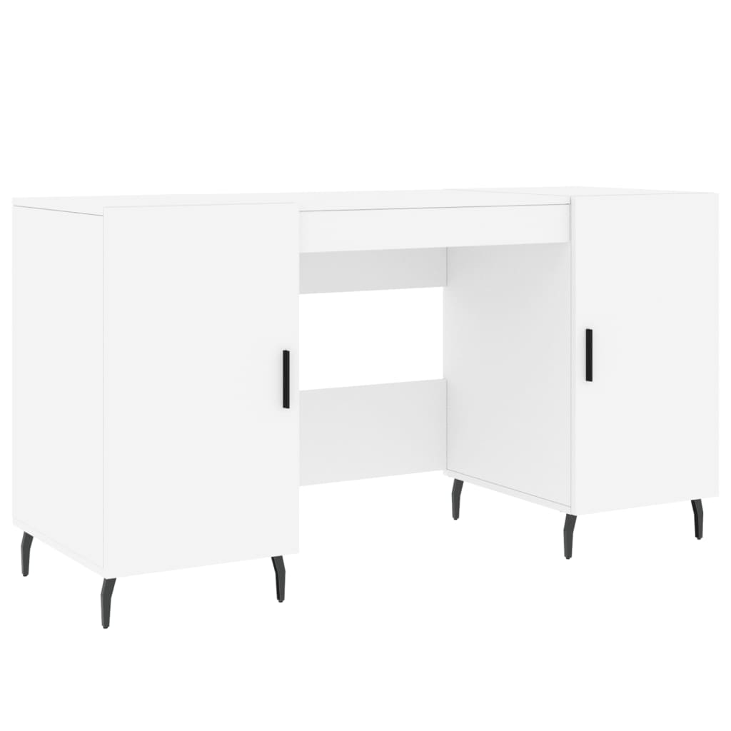 Desk, white, 140x50x75 cm, composite wood