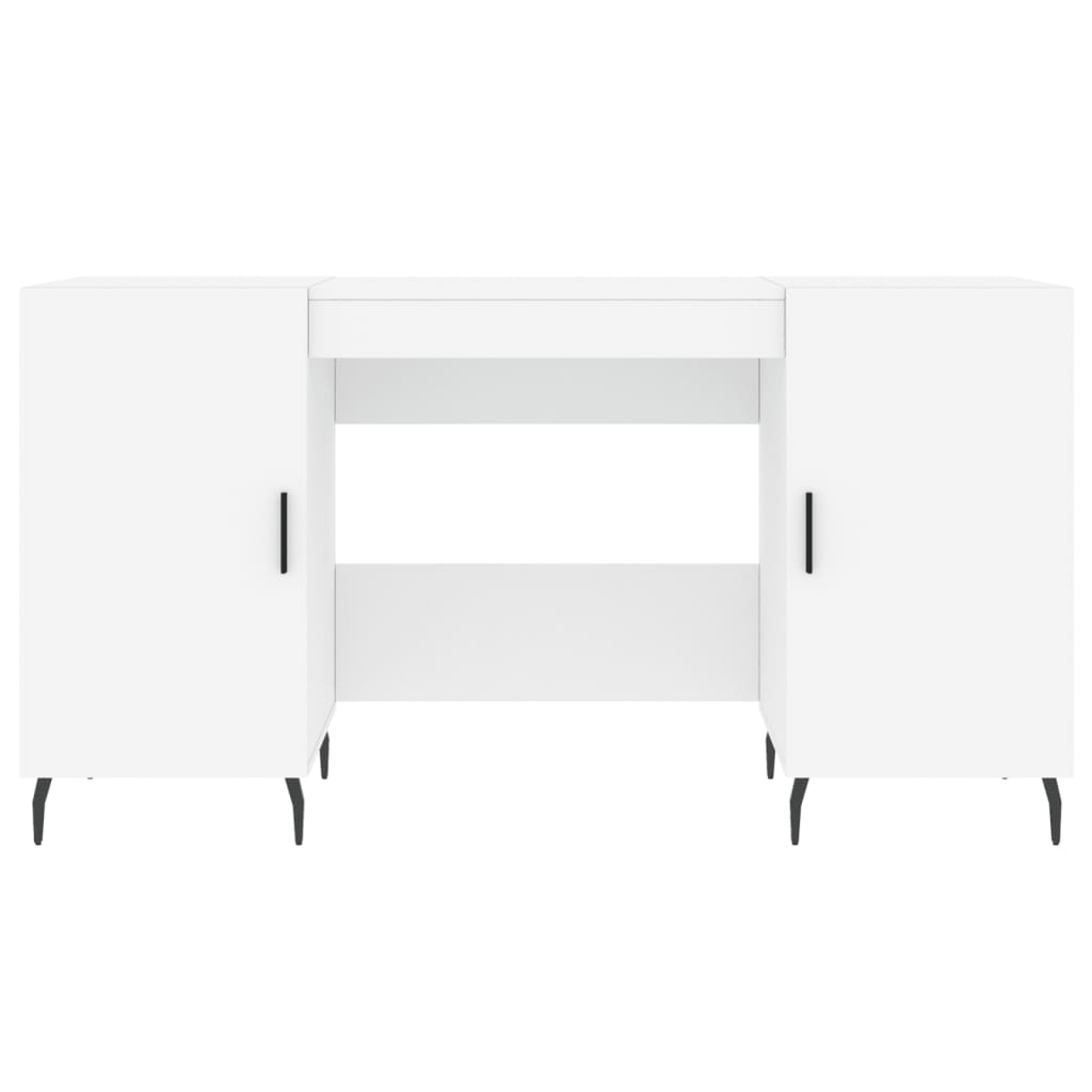 Desk, white, 140x50x75 cm, composite wood