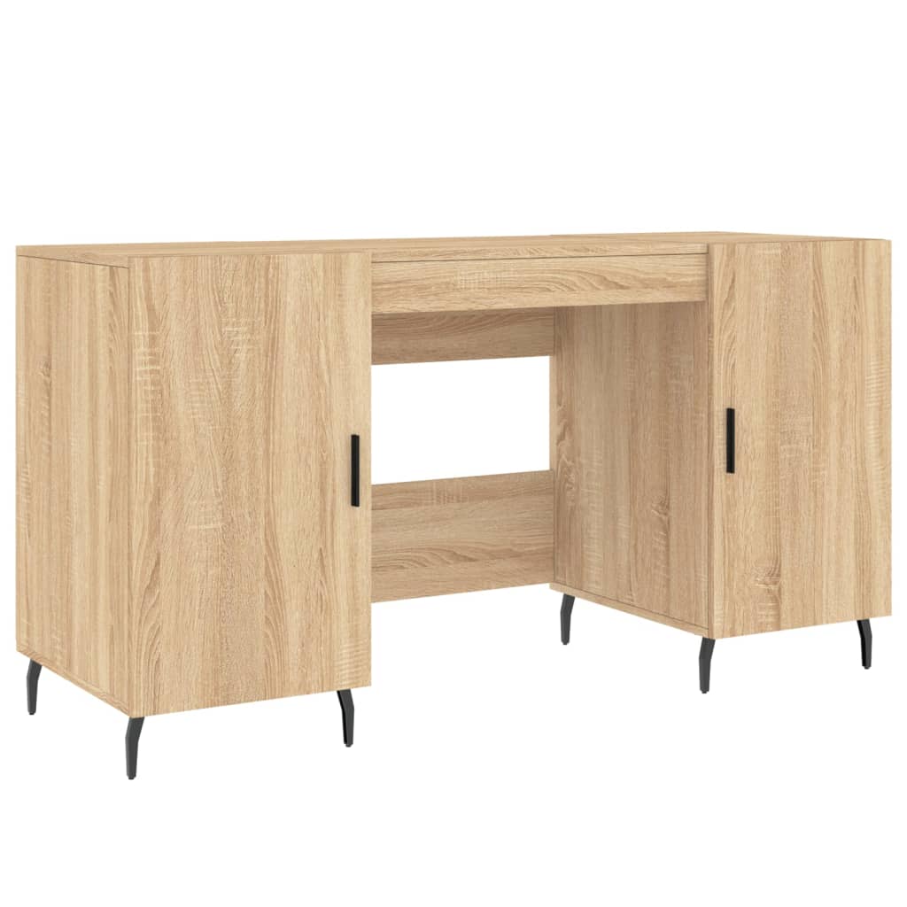 Desk, sonoma oak, 140x50x75 cm, composite wood