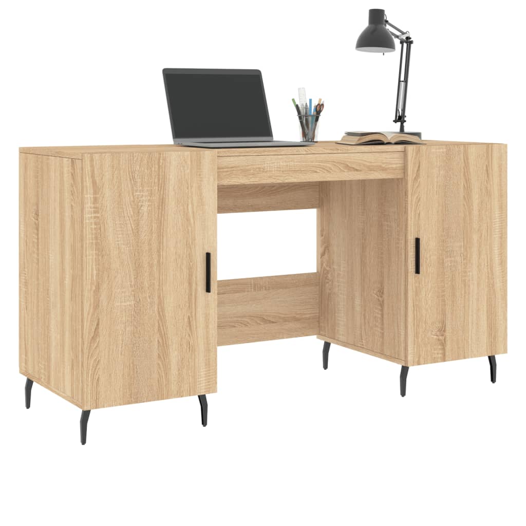 Desk, sonoma oak, 140x50x75 cm, composite wood