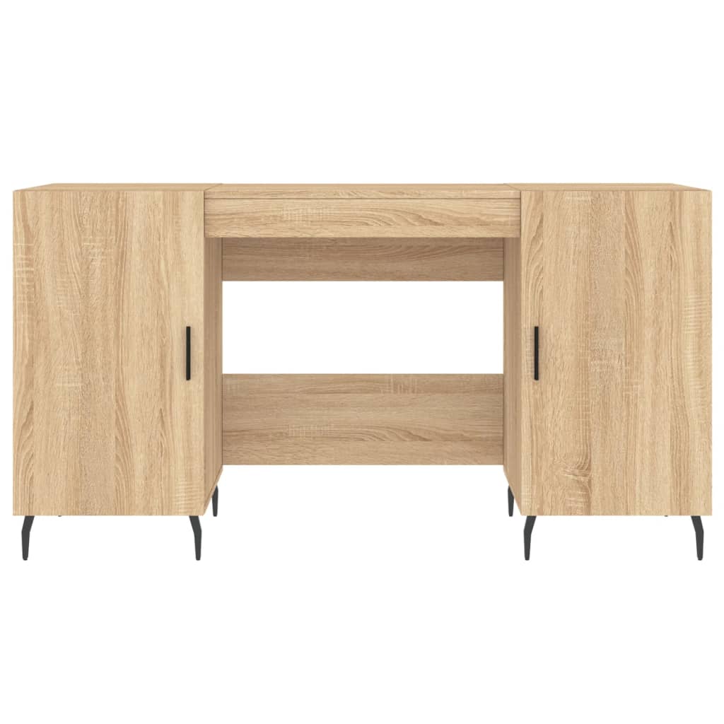 Desk, sonoma oak, 140x50x75 cm, composite wood