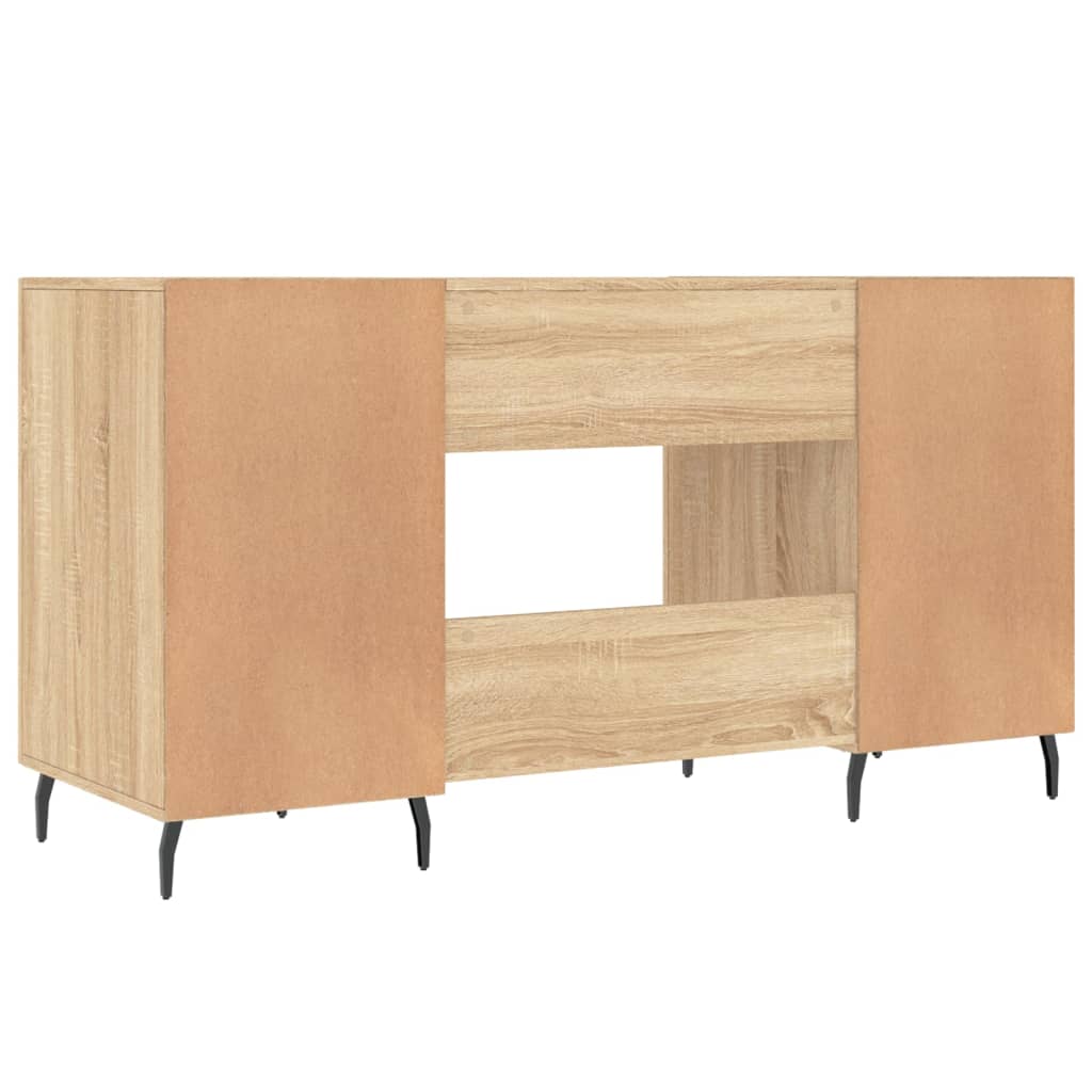Desk, sonoma oak, 140x50x75 cm, composite wood