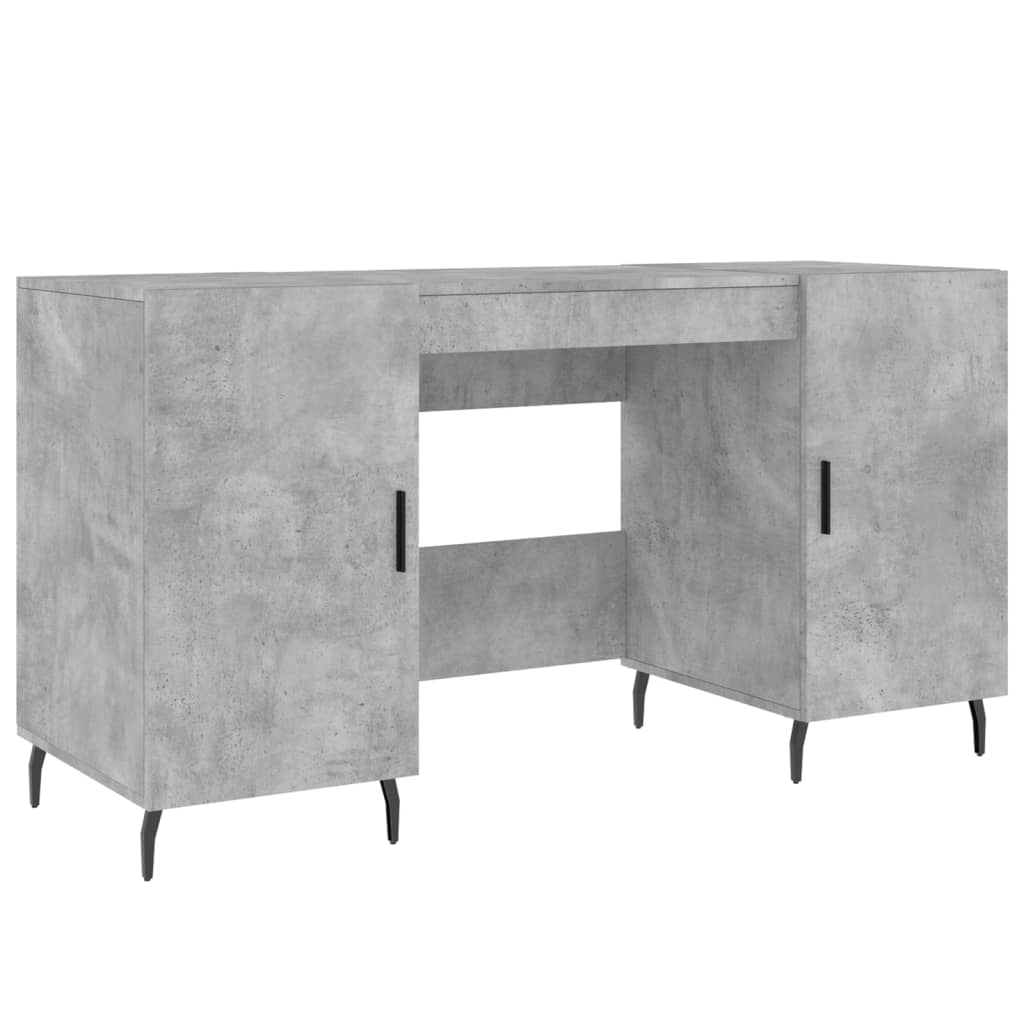 Desk, concrete gray, 140x50x75 cm, composite wood