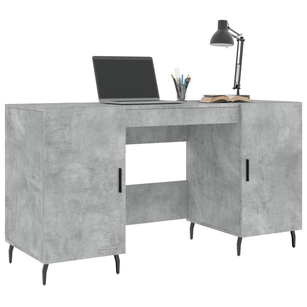 Desk, concrete gray, 140x50x75 cm, composite wood