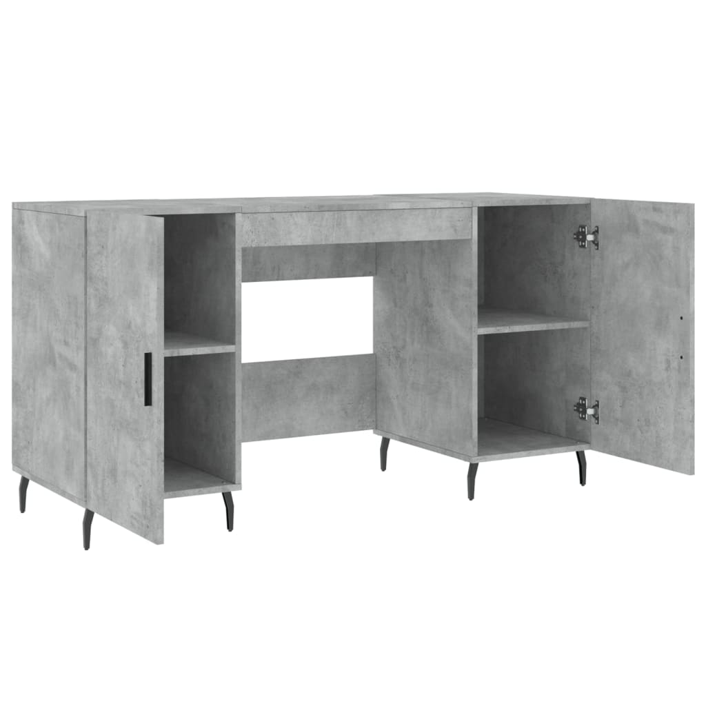 Desk, concrete gray, 140x50x75 cm, composite wood