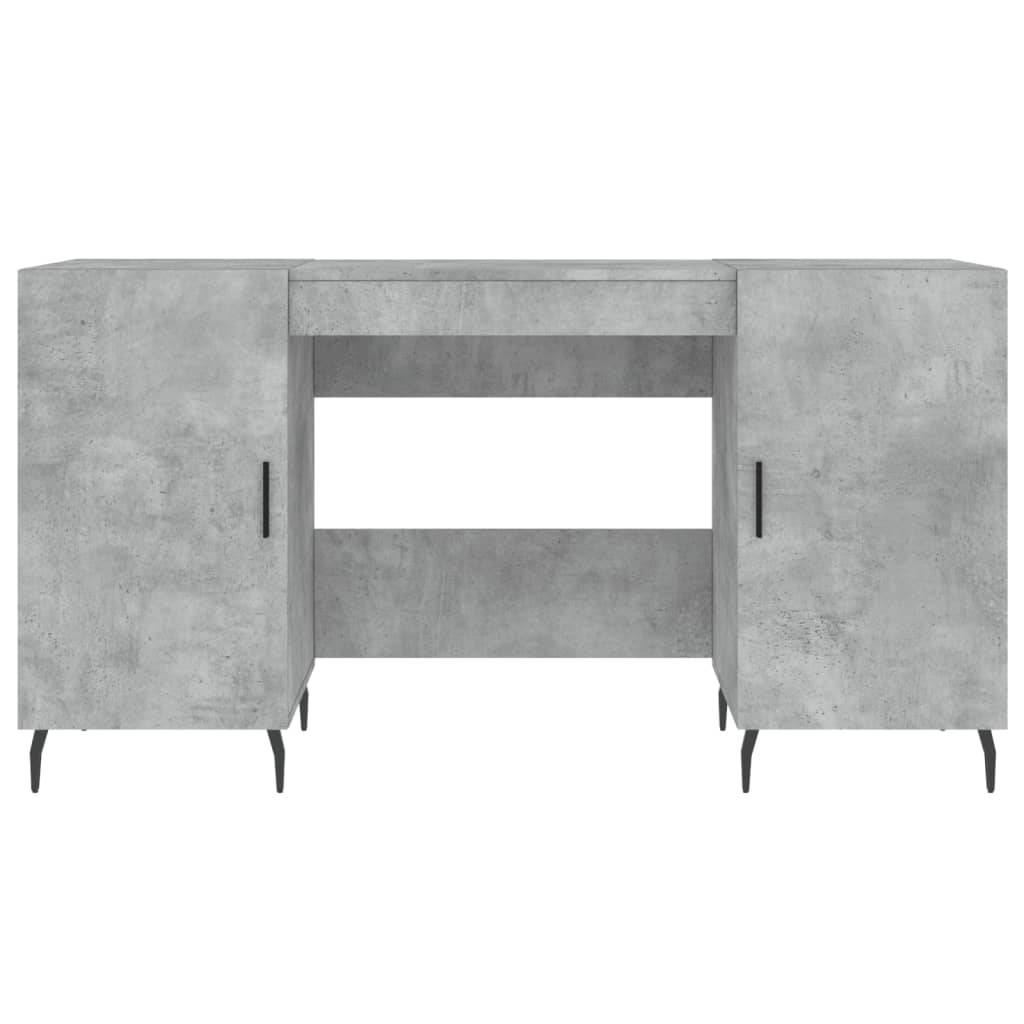 Desk, concrete gray, 140x50x75 cm, composite wood