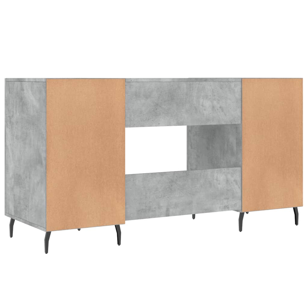 Desk, concrete gray, 140x50x75 cm, composite wood
