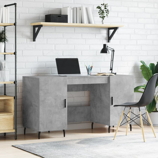 Desk, concrete gray, 140x50x75 cm, composite wood