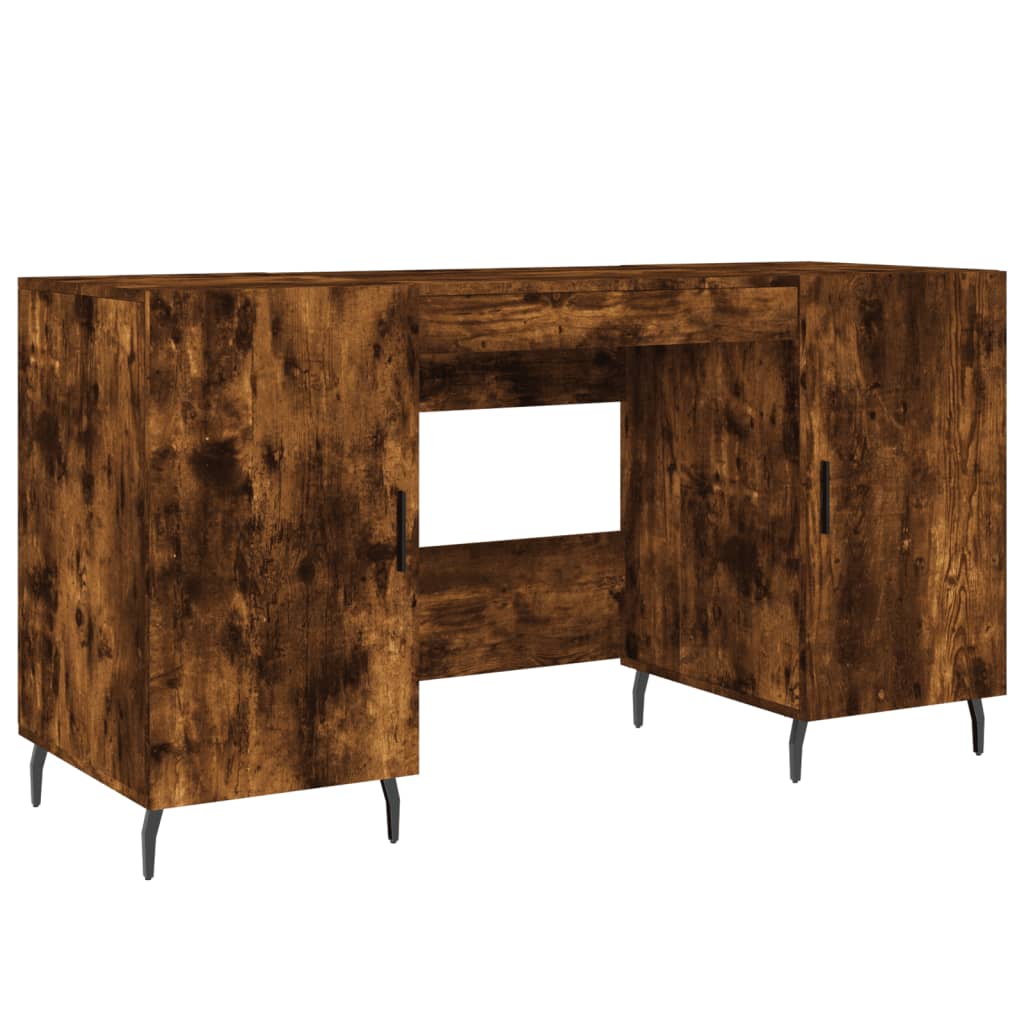 Desk, smoked oak, 140x50x75 cm, composite wood