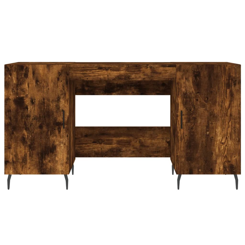 Desk, smoked oak, 140x50x75 cm, composite wood