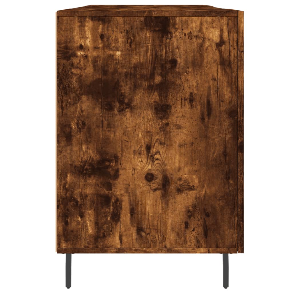Desk, smoked oak, 140x50x75 cm, composite wood
