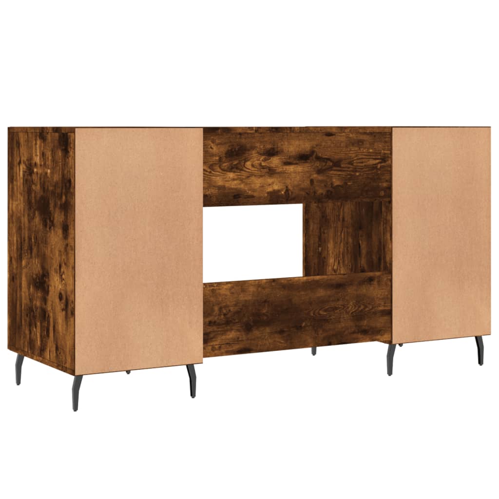 Desk, smoked oak, 140x50x75 cm, composite wood
