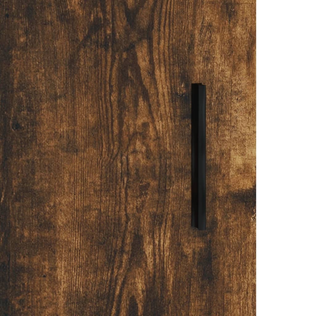 Desk, smoked oak, 140x50x75 cm, composite wood