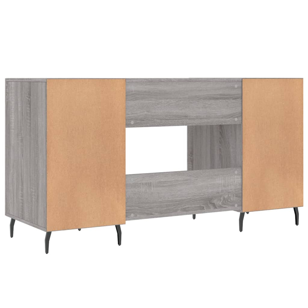 Desk, sonoma grey, 140x50x75 cm, composite wood